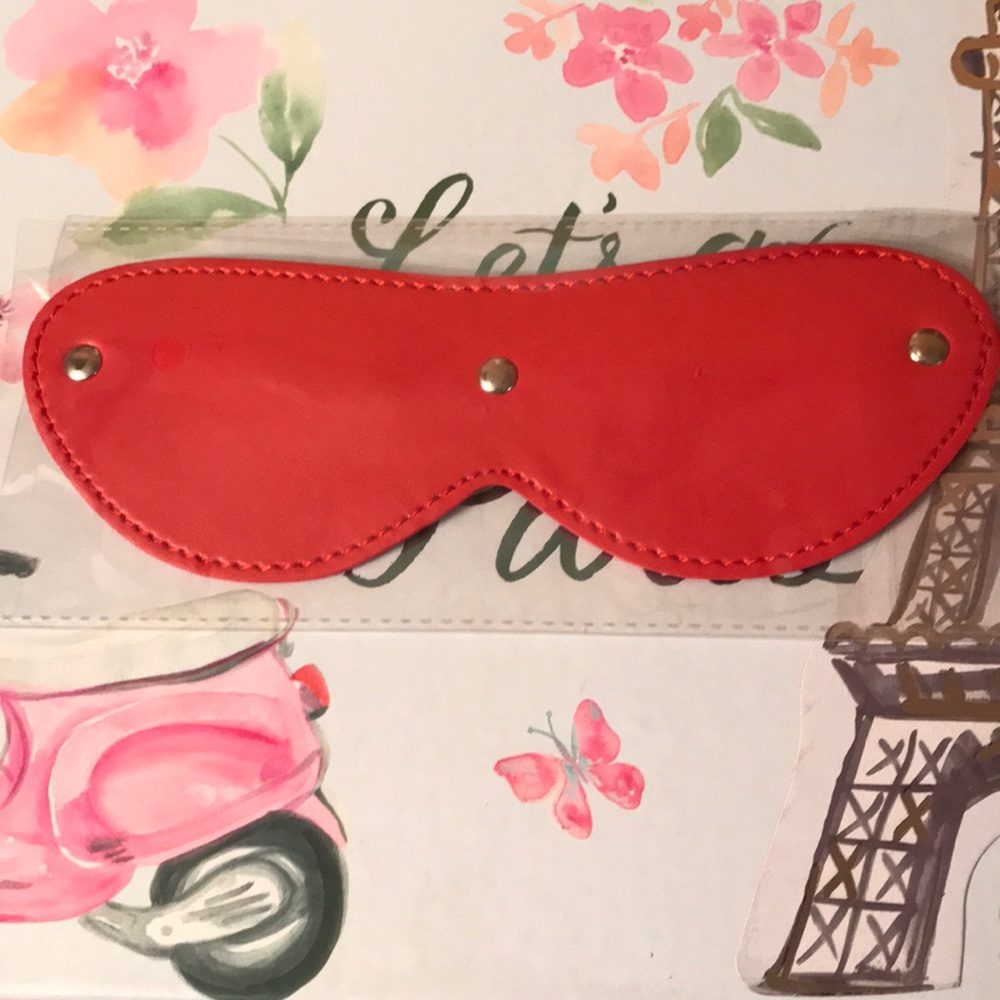 Faux Red leather blindfold